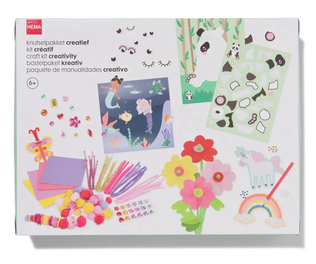 Een knutselset van de HEMA 