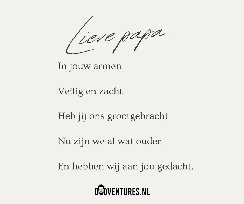 Gedichtje voor vaderdag